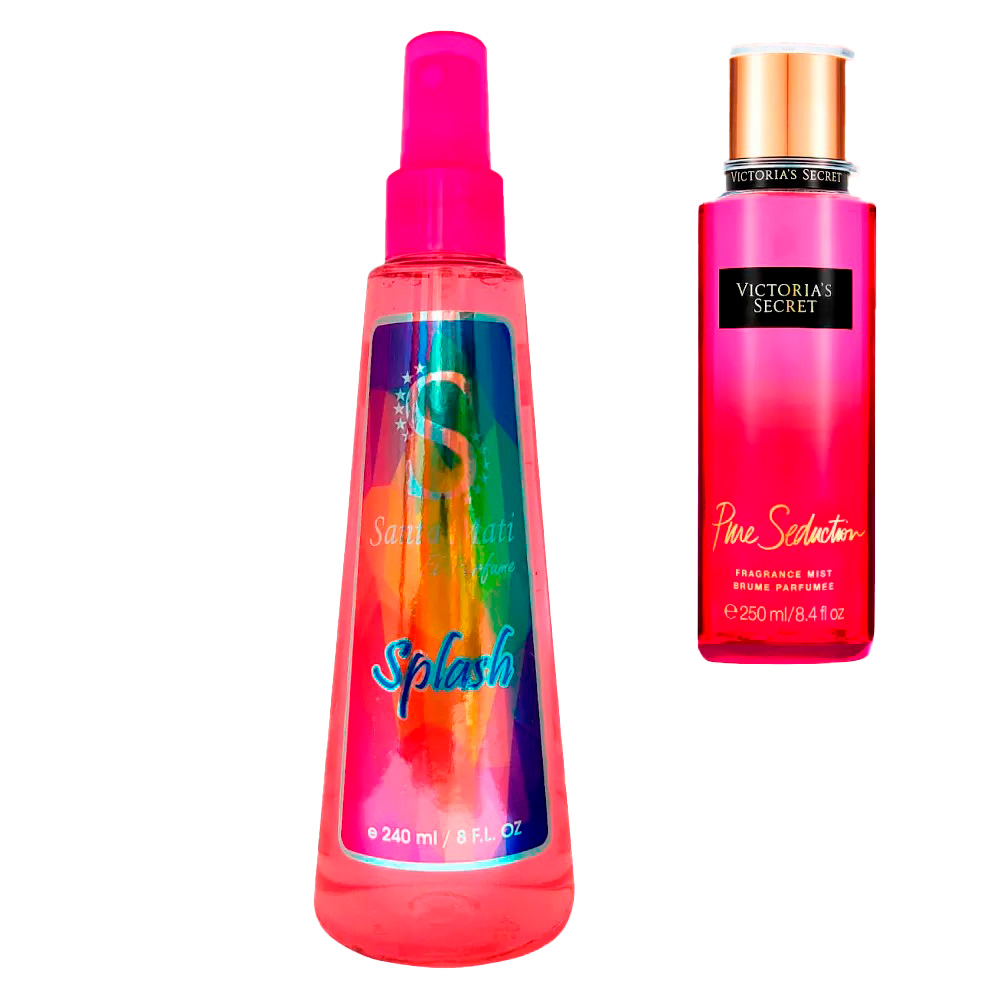 Splash Pure Seduction Victoria con Feromonas y Brillo Equivalencia